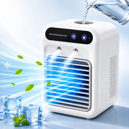 Glacéo - Refroidisseur d'Air Portable 3 en 1 avec Réservoir 500ML