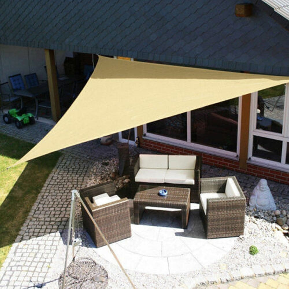 Voile d'ombrage triangulaire beige