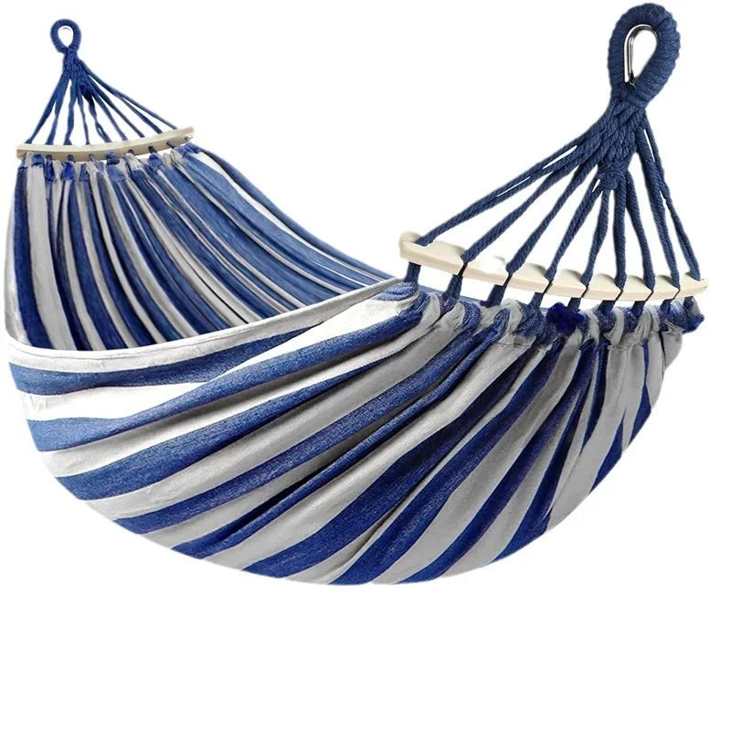 Hamac Double en Toile - Lit Suspendu Anti-Roulis pour Camping