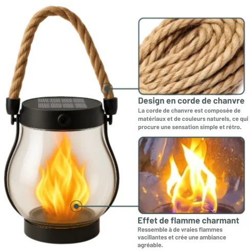 Fire Seed Buiten Solar Lamp - Solar Verlichting met Vlamillusie