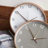 Horloge Murale Ronde Nordique - Design Silencieux et Élégant