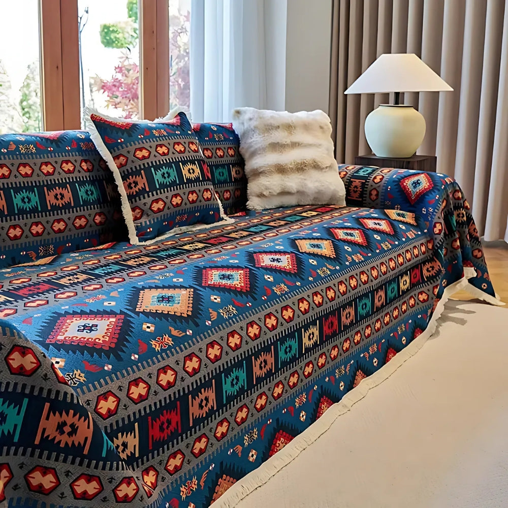 Housse De Canapé Nomad Dream Boho - Design Géométrique Coloré