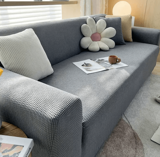 Copridivano Antiscivolo in Tessuto Jacquard - Protezione Elegante e Resistente