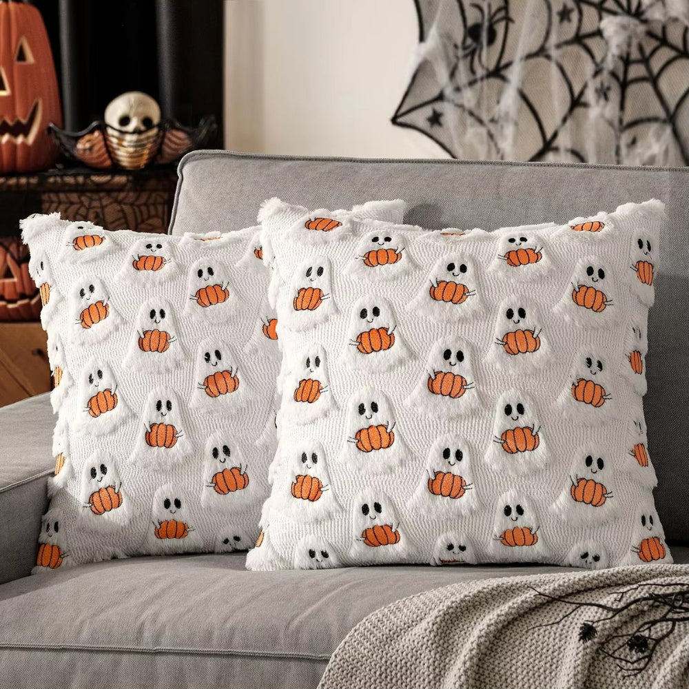 Housse de Coussin Citrouille - Douceur en Fausse Polaire