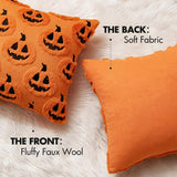Housse de Coussin Citrouille - Douceur en Fausse Polaire