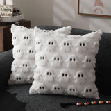 Housse de Coussin Halloween Fantôme 3D en Peluche Douce