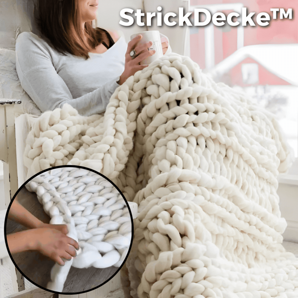 Kit per Principianti Lavoro a Maglia - Crea la Tua Coperta in Lana Acrilica al 100%