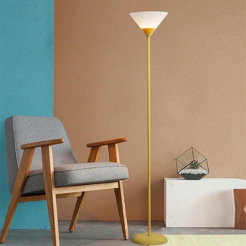 Lampadaire LED Design Contemporain Noir et Blanc pour Salon