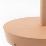 Lampadaire LED Moderne en Bois de Hêtre avec Abat-jour en Tissu