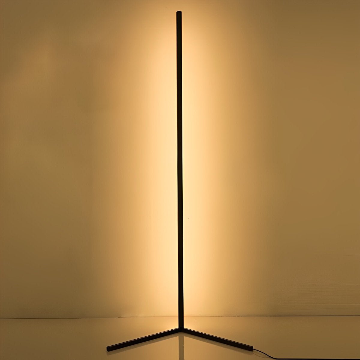Lampadaire LED d'Angle Minimaliste avec Synchronisation Musicale