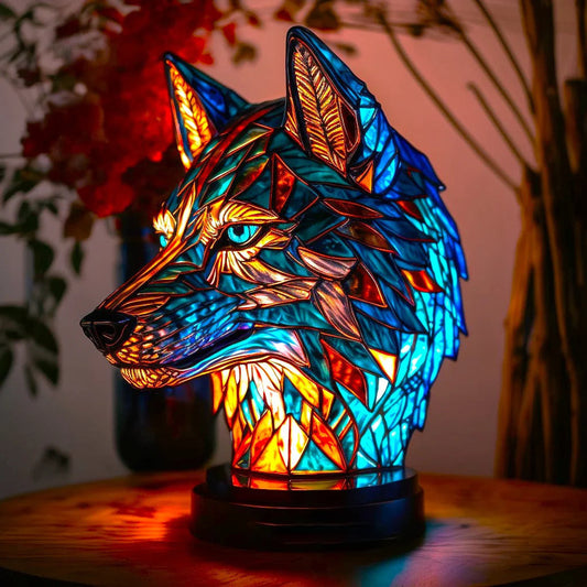 Lampada Decorativa in Vetro Colorato BeastiGlow - Illuminazione Unica per Soggiorno
