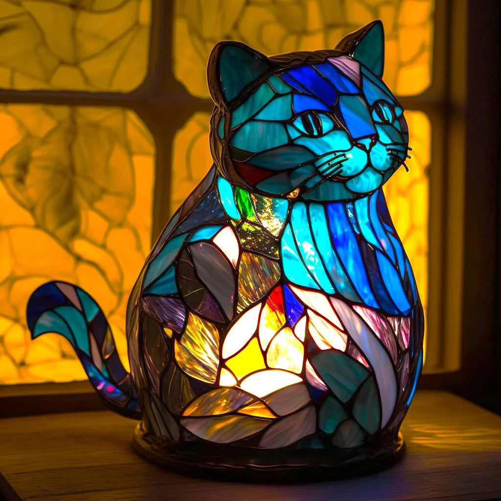 Lampada Decorativa in Vetro Colorato BeastiGlow - Illuminazione Unica per Soggiorno