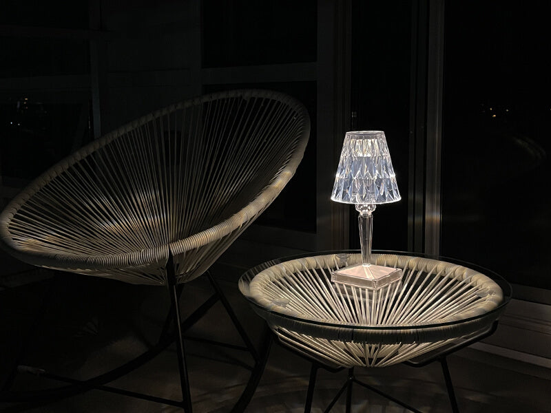 Lampe Seona - Lampe De Chevet Cristal Rechargeable Tactile