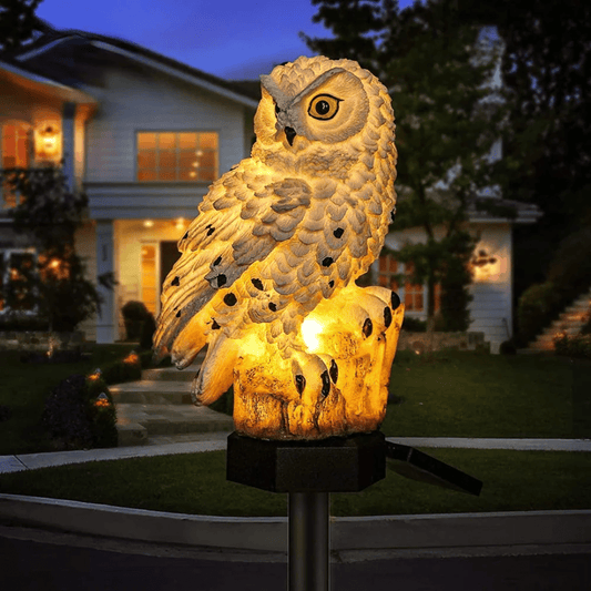 Lampada Solare Gufo da Giardino - Illuminazione Automatica per Esterni