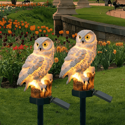 Lampada Solare Gufo da Giardino - Illuminazione Automatica per Esterni