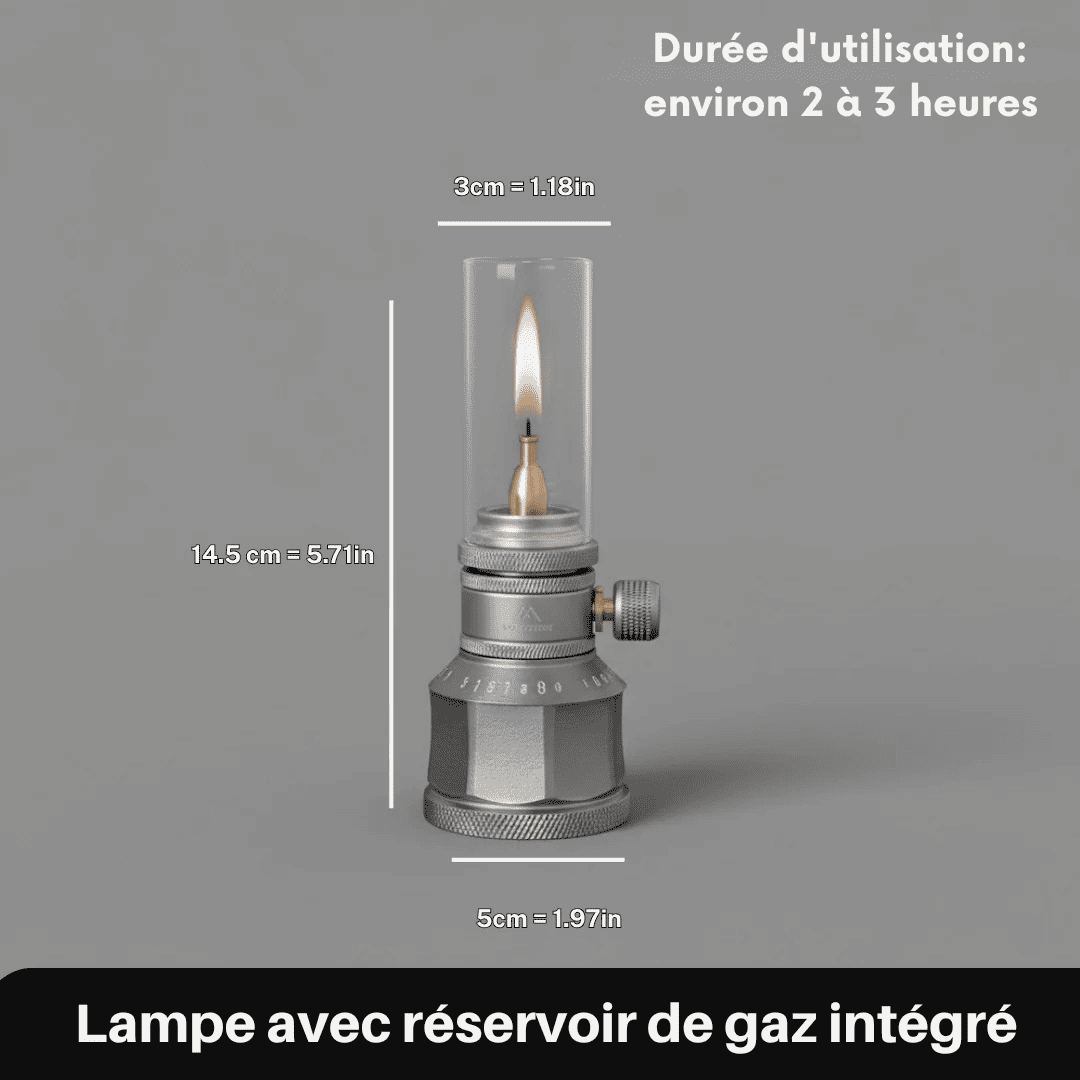 Lampe de Camping Portable en Aluminium - Lueur Chaleureuse et Durable