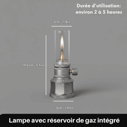 Lampe de Camping Portable en Aluminium - Lueur Chaleureuse et Durable