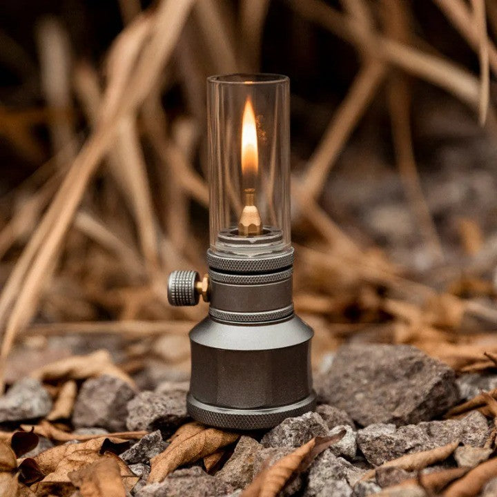 Lampe de Camping Portable en Aluminium - Lueur Chaleureuse et Durable
