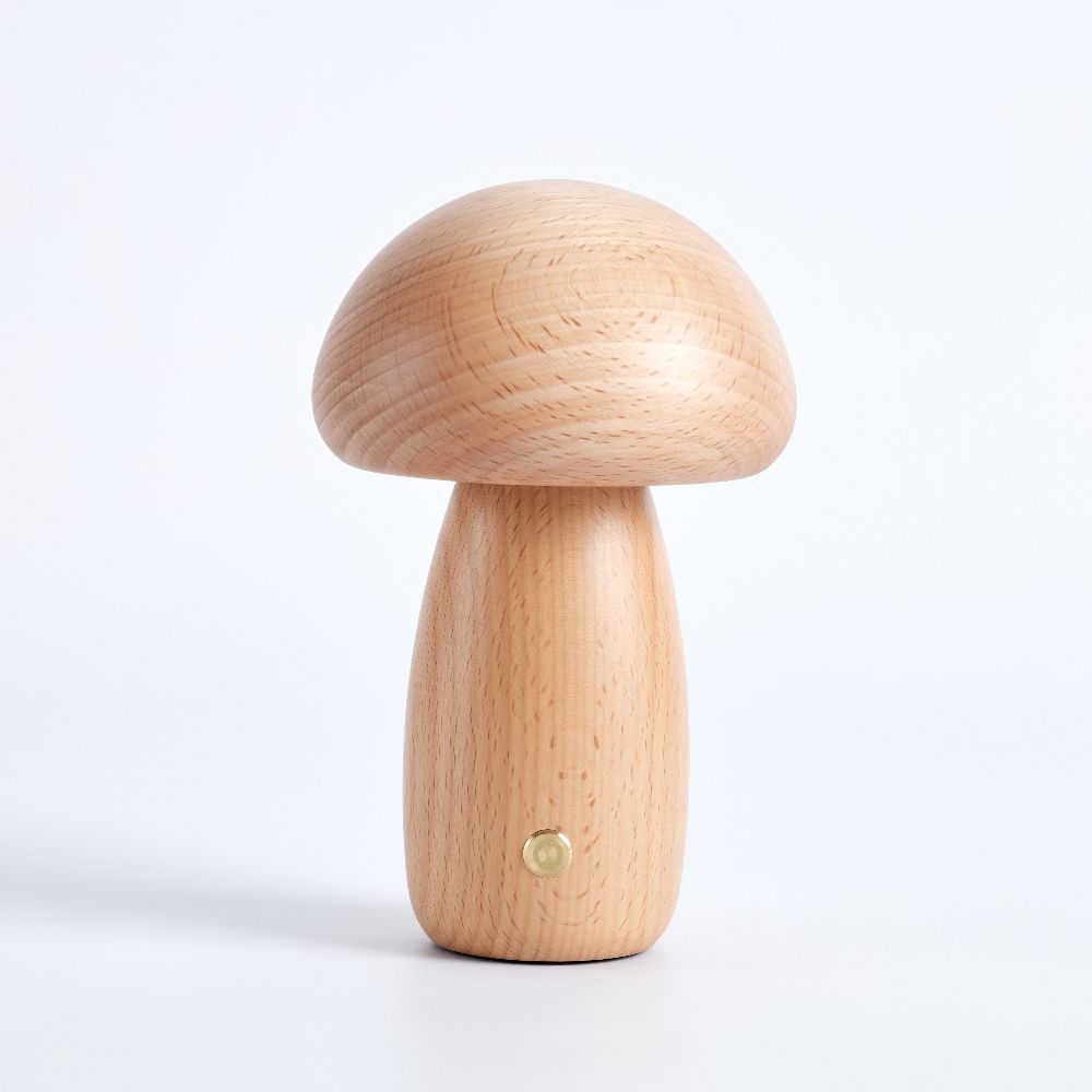 Lampe de Table Champignon Milo - Lampe Rechargeable Sans Fil avec 3 Niveaux de Luminosité