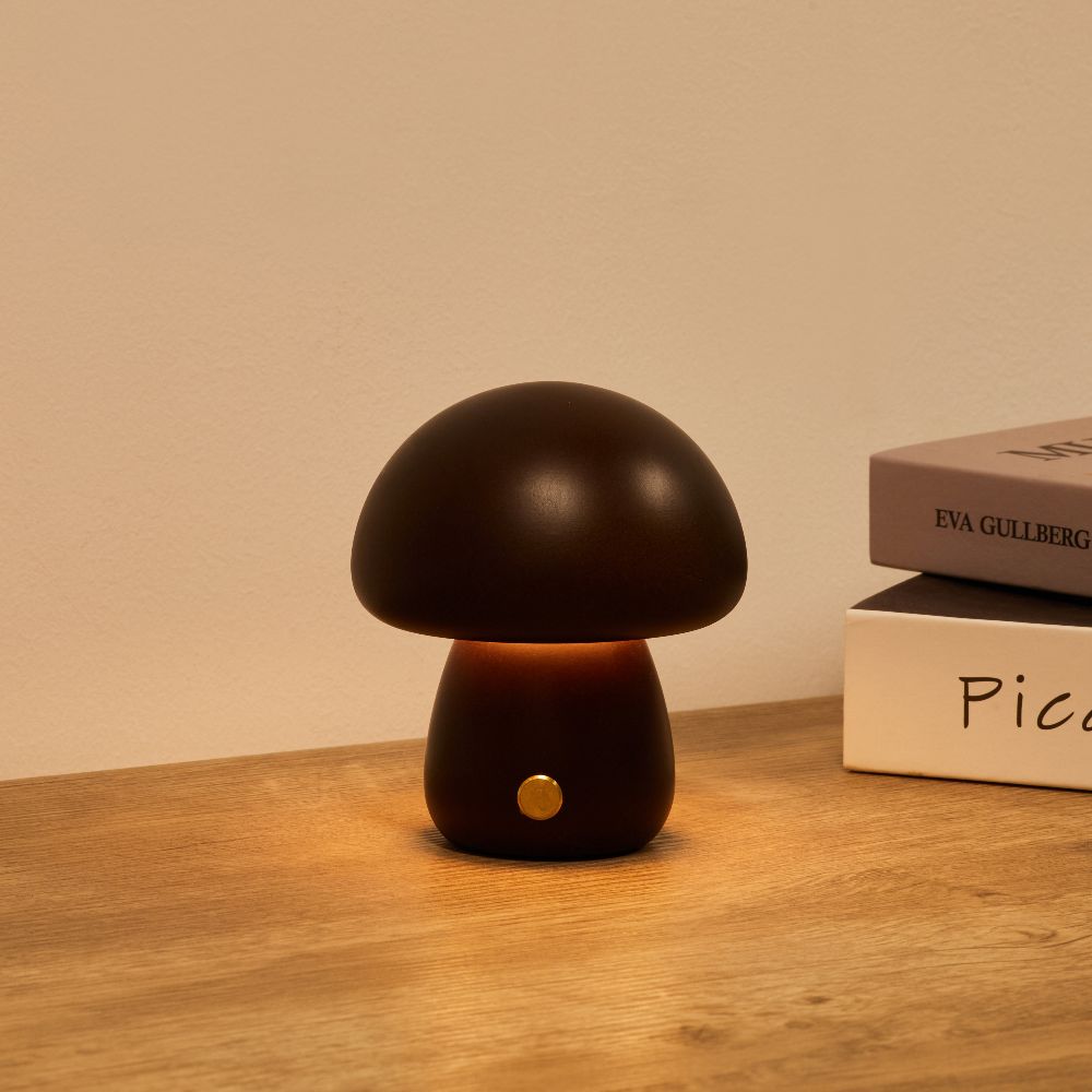 Lampada da Tavolo a Fungo Milo - Lampada Ricaricabile Senza Fili con 3 Livelli di Luminosità