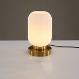 Lampe de Table Élégante en Verre Nervuré pour Intérieur Moderne