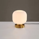 Lampe de Table Élégante en Verre Nervuré pour Intérieur Moderne
