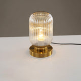 Lampe de Table Élégante en Verre Nervuré pour Intérieur Moderne