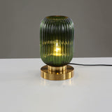 Lampe de Table Élégante en Verre Nervuré pour Intérieur Moderne