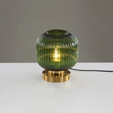 Lampe de Table Élégante en Verre Nervuré pour Intérieur Moderne