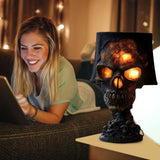 Lampe de Table Gothique SkullFire - Éclairage LED Ambiant Décoratif
