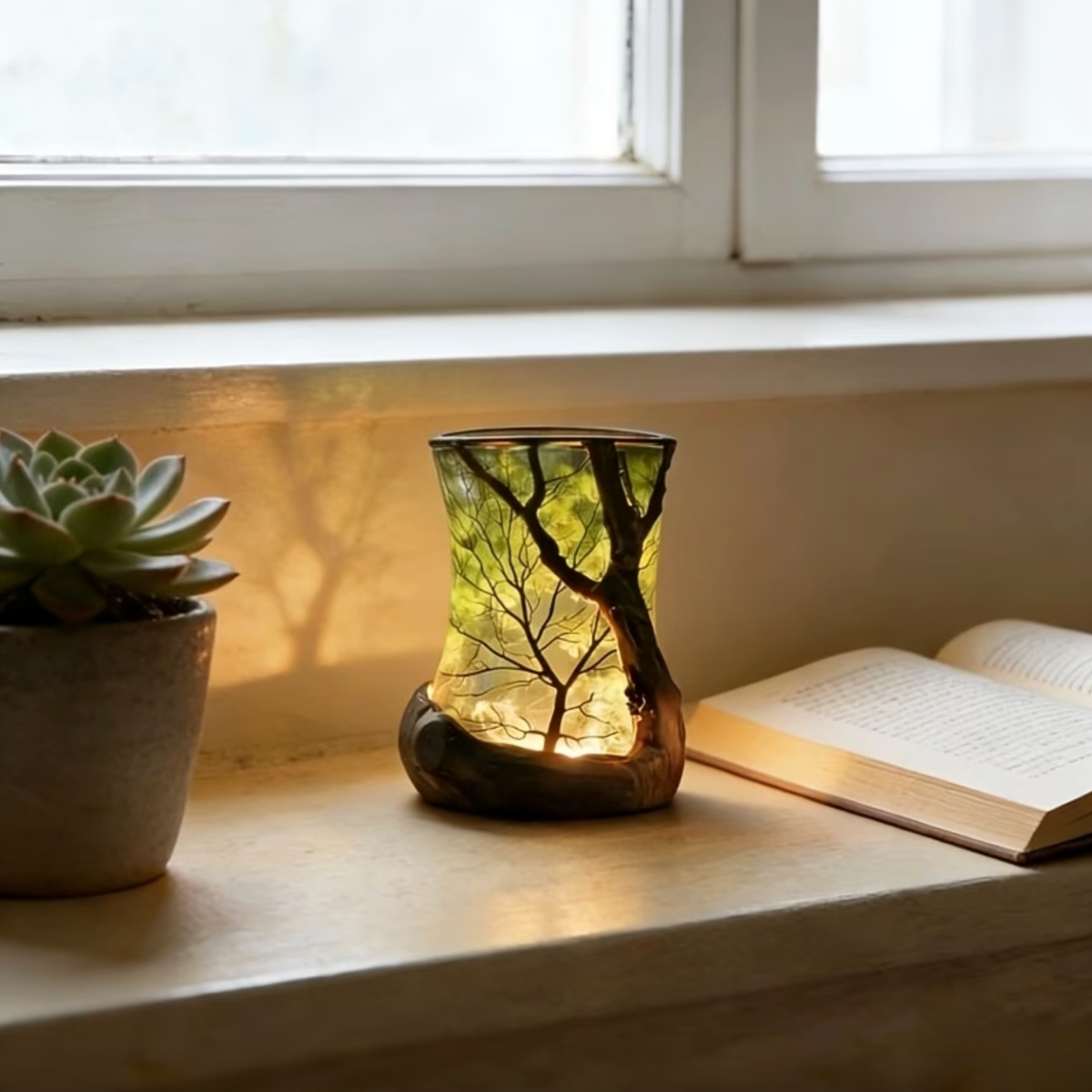 Lampada da Tavolo LED Decorativa - Illuminazione d'Atmosfera Naturale