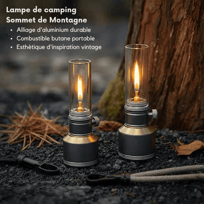 Lampe de Camping Portable en Aluminium - Lueur Chaleureuse et Durable