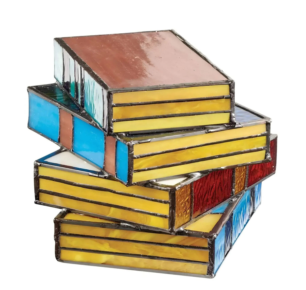 Lampe de livre en vitrail GlassNovel - Éclairage artistique fait main