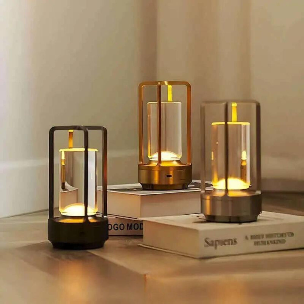 Lanterne Casa Nordic - Lampe de Table Rechargeable et Dimmable