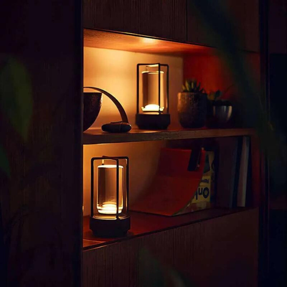 Lanterne Casa Nordic - Lampe de Table Rechargeable et Dimmable