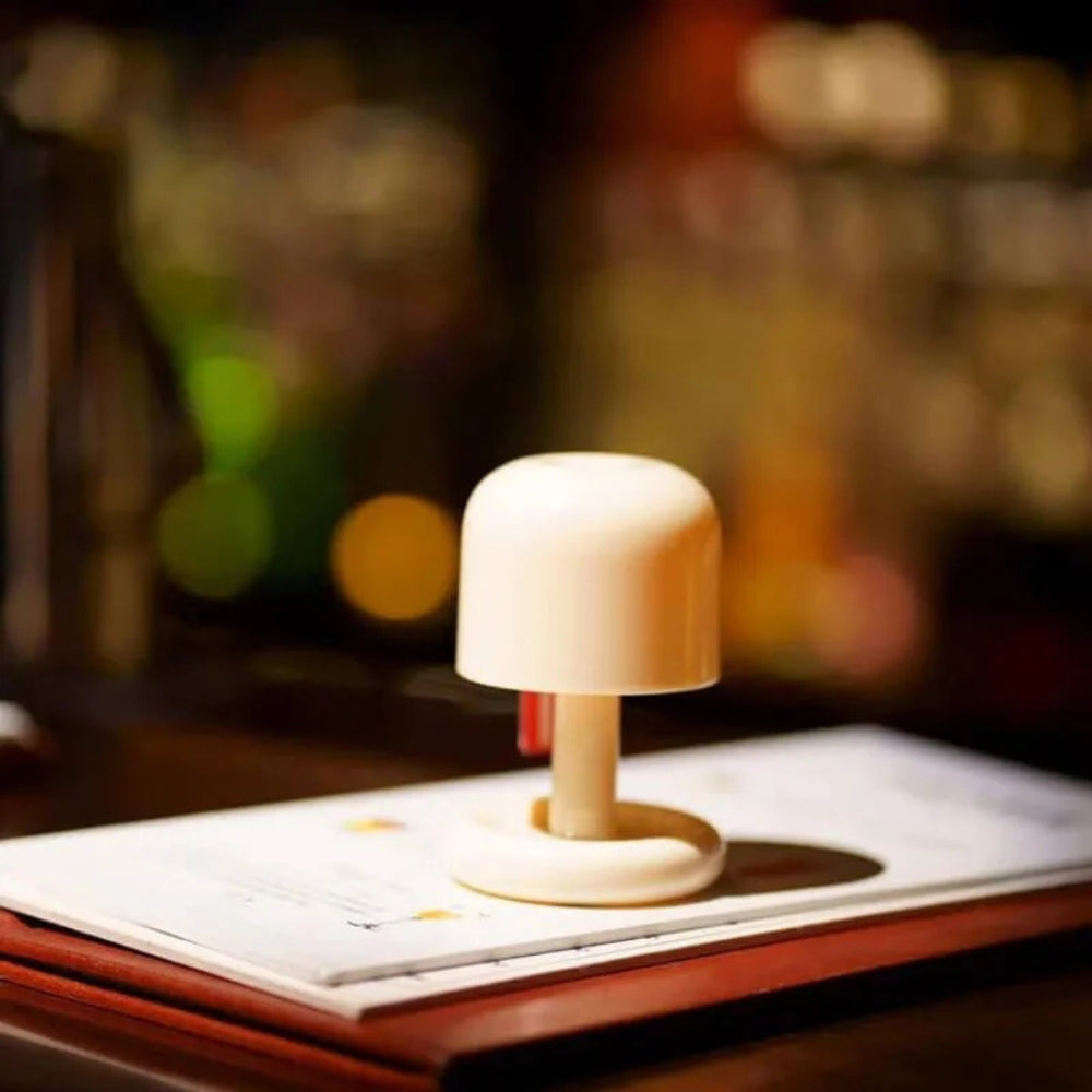 Lumia Mini - Lampe de Table Champignon Portable & Ambiante