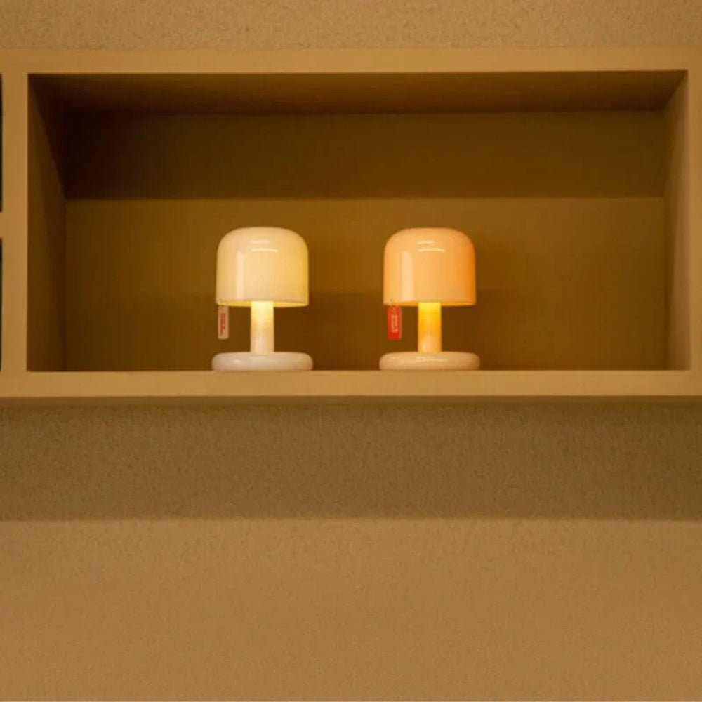 Lumia Mini - Lampe de Table Champignon Portable & Ambiante