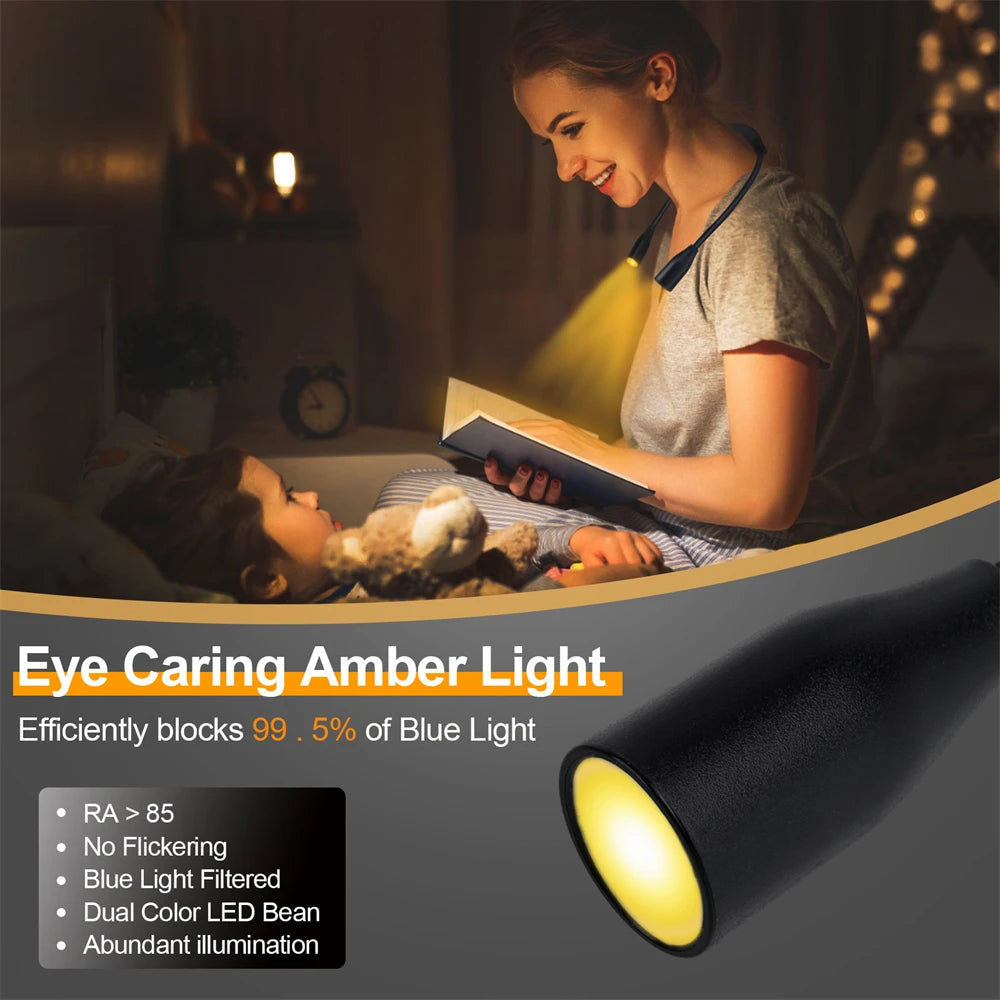 Lumineck - Lampada da Collo LED Flessibile a 3 Modalità di Illuminazione