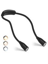 Lumineck - Lampada da Collo LED Flessibile a 3 Modalità di Illuminazione