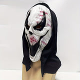 Masque Halloween Crâne Terrifiant avec Capuche en Caoutchouc Durable