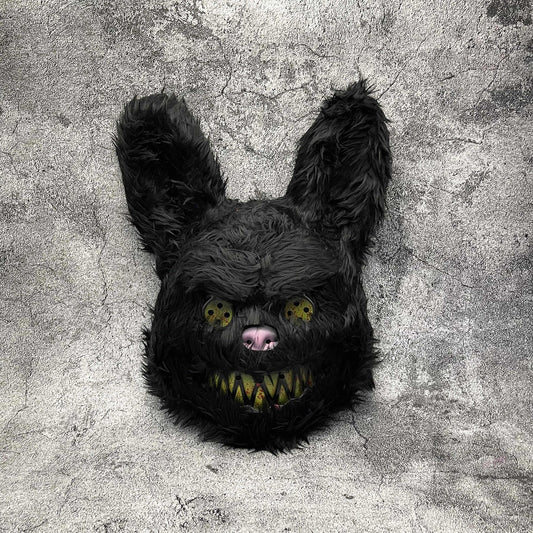 Masque Halloween En Peluche Noir - Monstre Terrifiant Unisexe