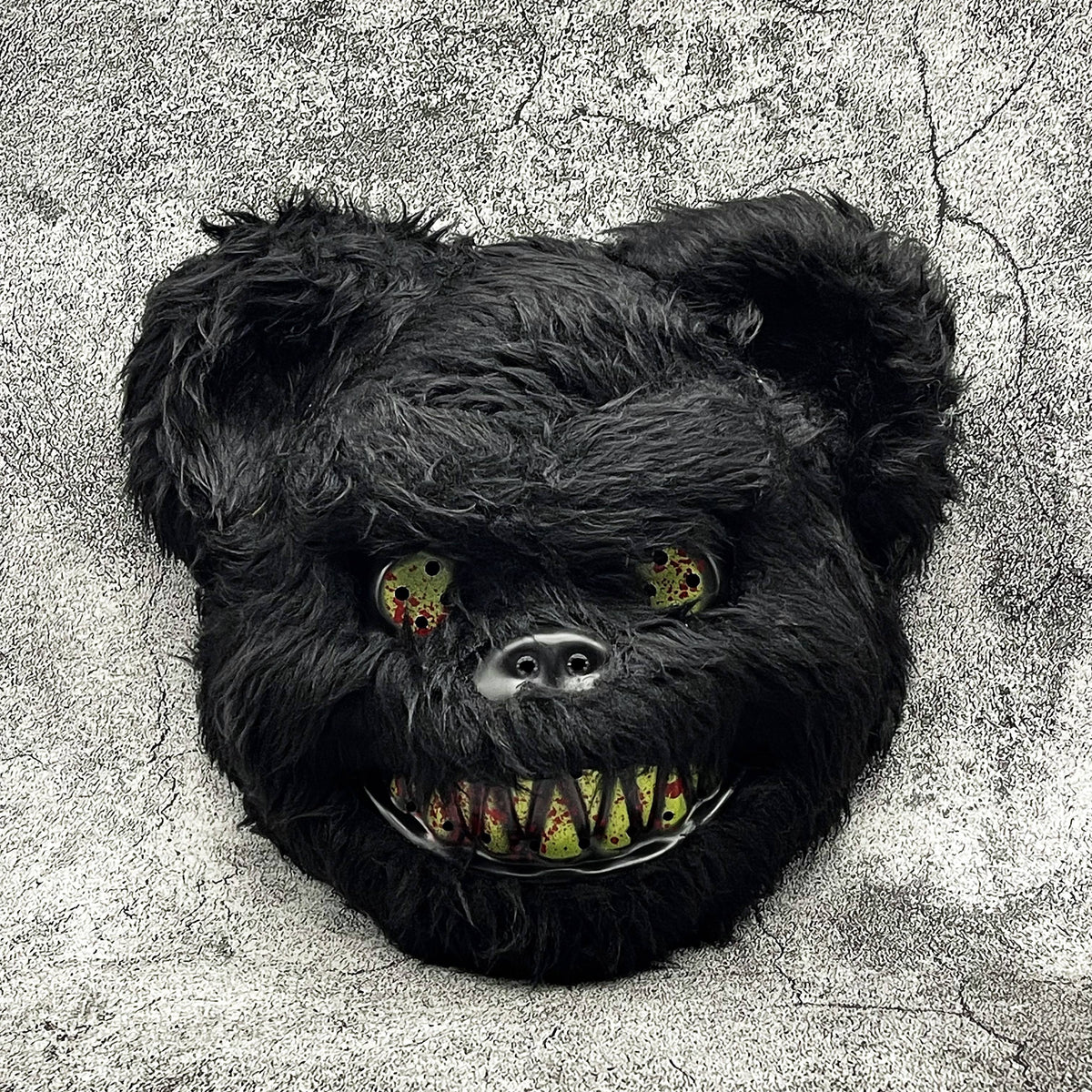 Masque Halloween En Peluche Noir - Monstre Terrifiant Unisexe