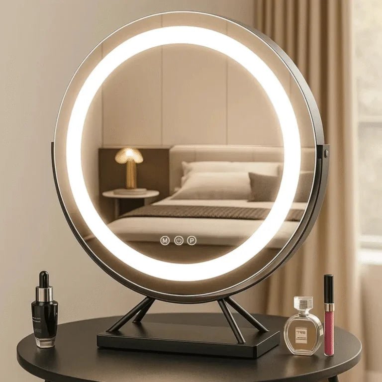 Specchio Trucco Luminoso LED Ricaricabile con Dimmer