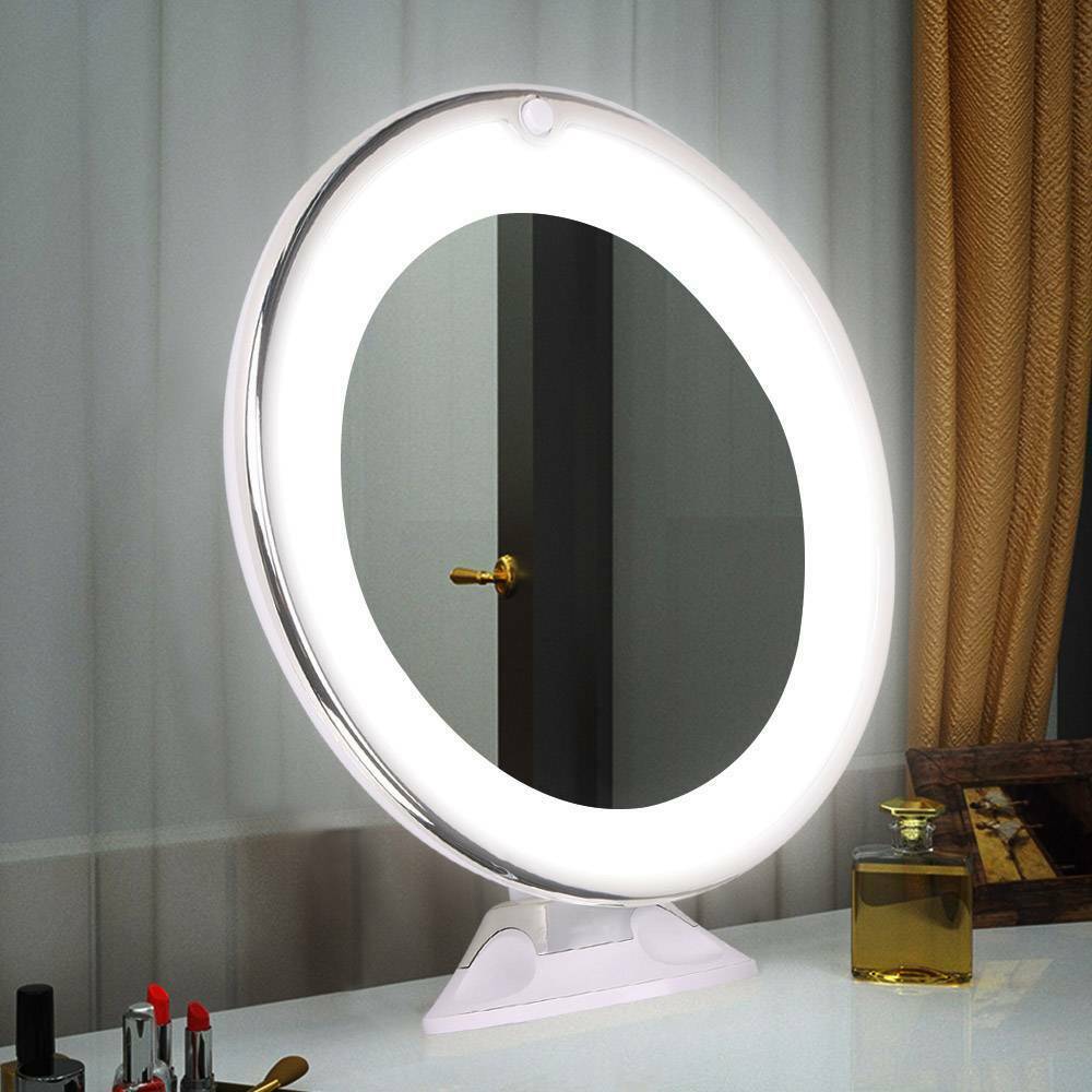 Miroir LED Maquillage Lumineux 10x avec Rotation 360°