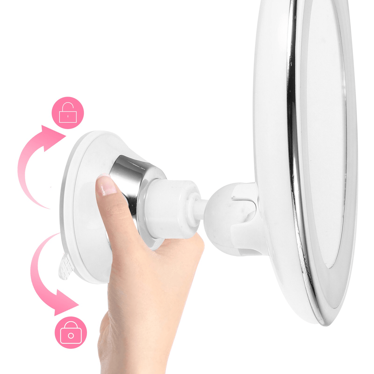 Miroir LED Maquillage Lumineux 10x avec Rotation 360°