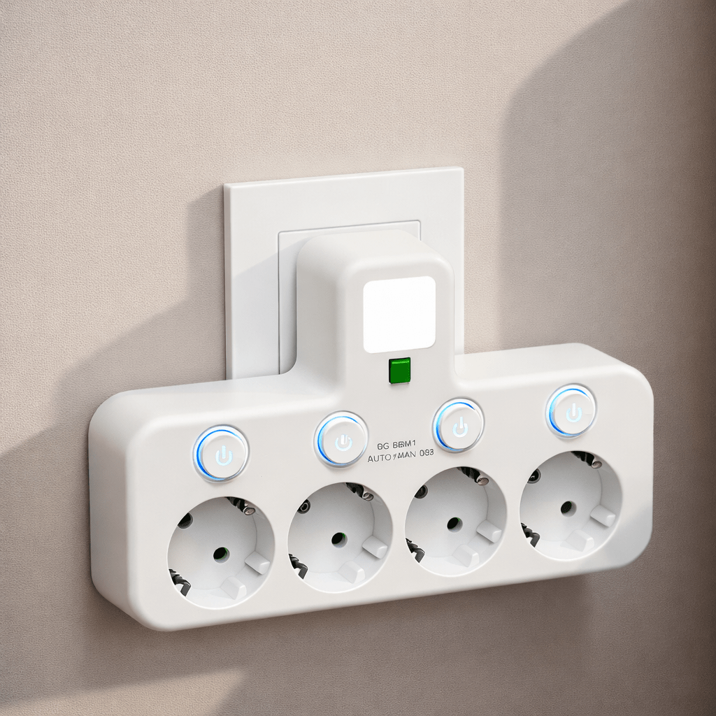 Multiprise Compacte 4 Prises et USB - Sécurisée et Polyvalente