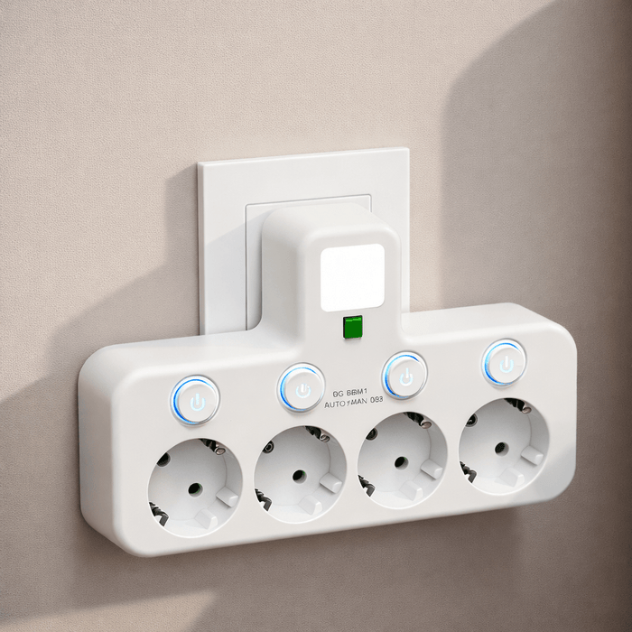 Multiprise Compacte 4 Prises et USB - Sécurisée et Polyvalente
