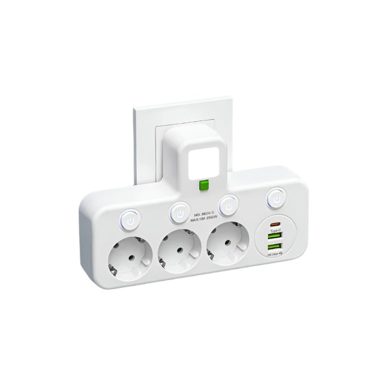 Multipresa Compatta 4 Prese e USB - Sicura e Versatile