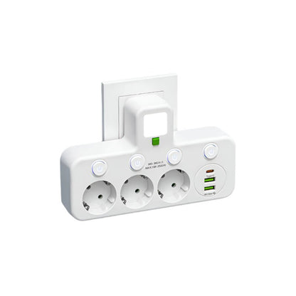 Multiprise Compacte 4 Prises et USB - Sécurisée et Polyvalente