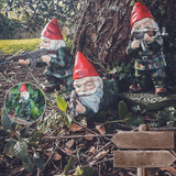 Militaire Tuinkabouter van Hars Camouflage - Buitendecoratie